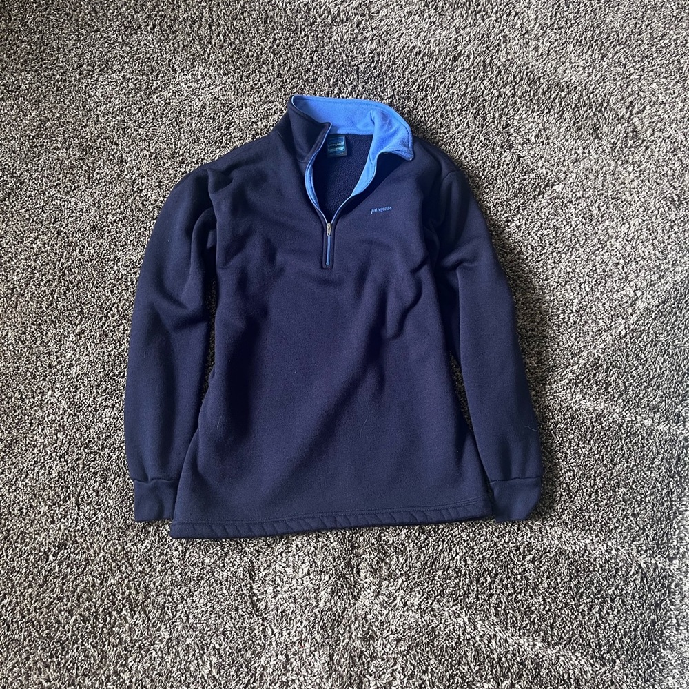 Vintage Patagonia Capilene Fleece Made in USA Unisex Oversized Collared 1/4 Zip